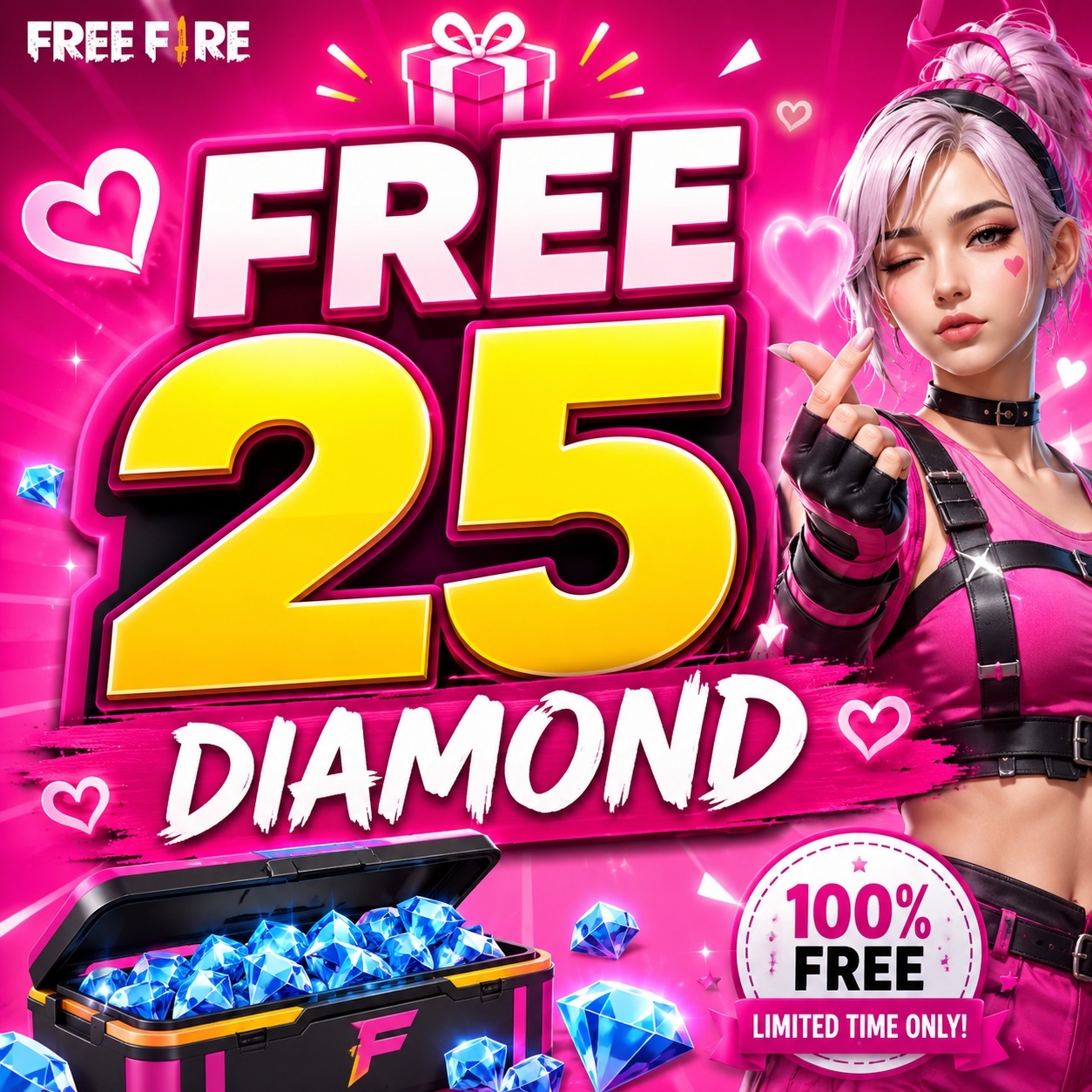 FREE 25 Diamond 